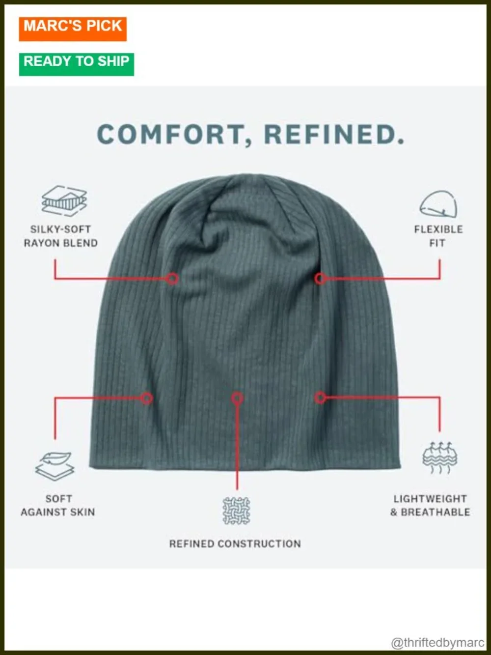 Lightweight Slouchy Knit Beanie for Sensitive Scalps - Soft & Breathable